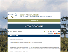 Tablet Screenshot of elearning.iufro.org